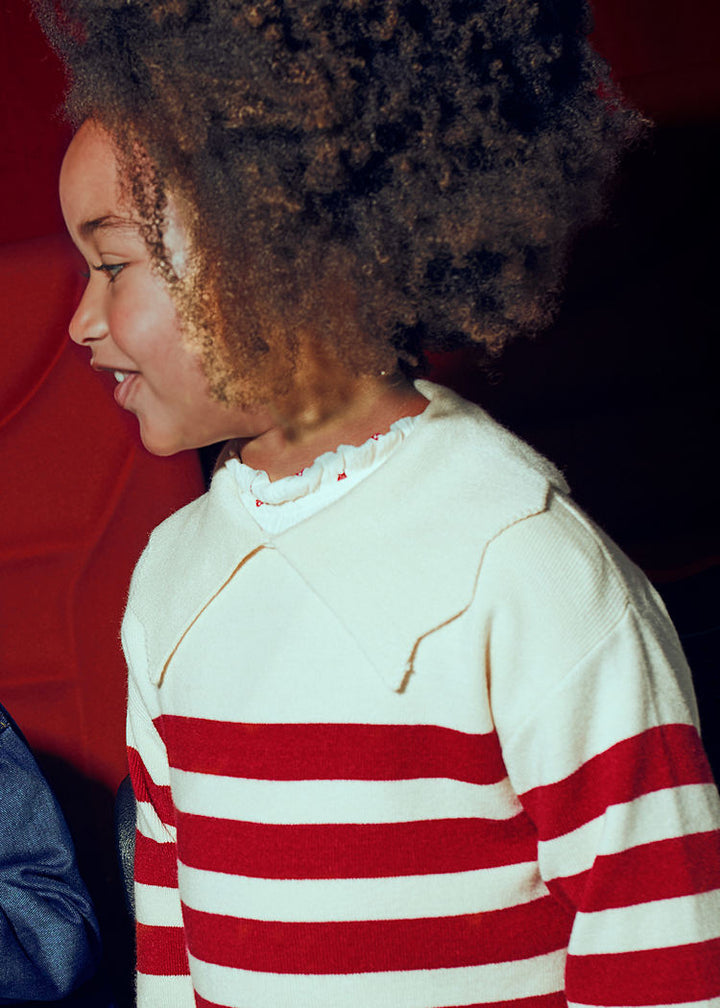 MAYORAL NIÑA TSHIRT STRIPES ALMOND