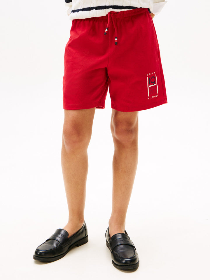TOMMY HILFIGER NIÑO SHORT TH GRAPHIC PRIMARY RED