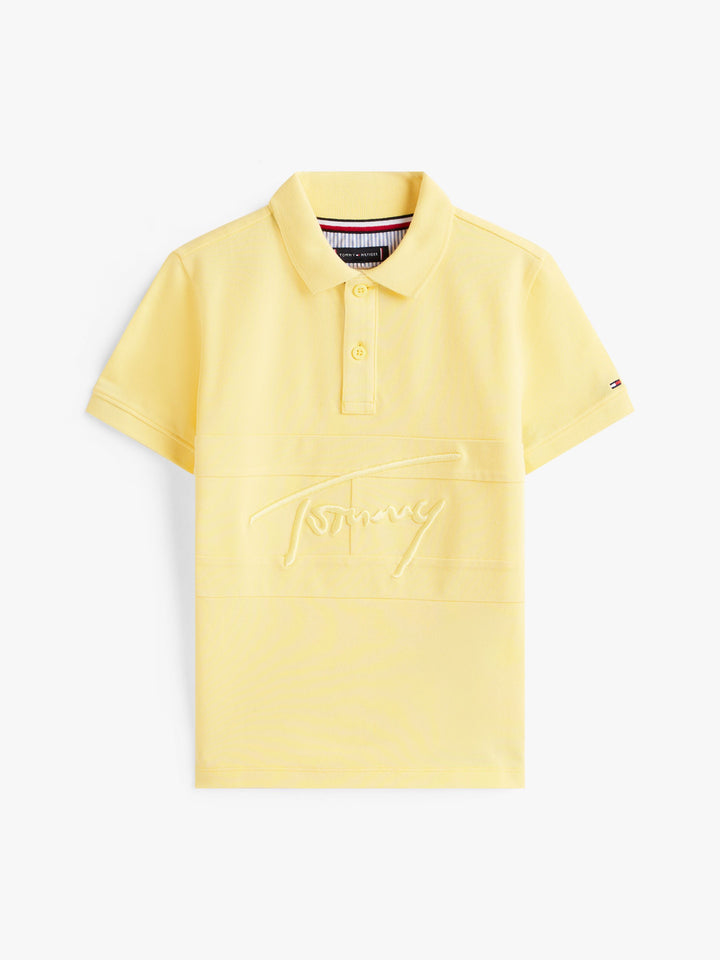 TOMMY HILFIGER NIÑO POLO FLAG CITRONELLA