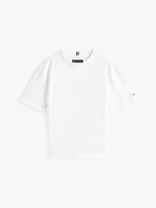 TOMMY HILFIGER NIÑO TSHIRT TONAL FLAG WHITE