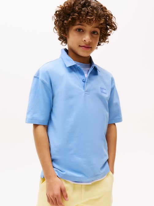 TOMMY HILFIGER NIÑO POLO TONAL FLAG CLOUDY BLUE