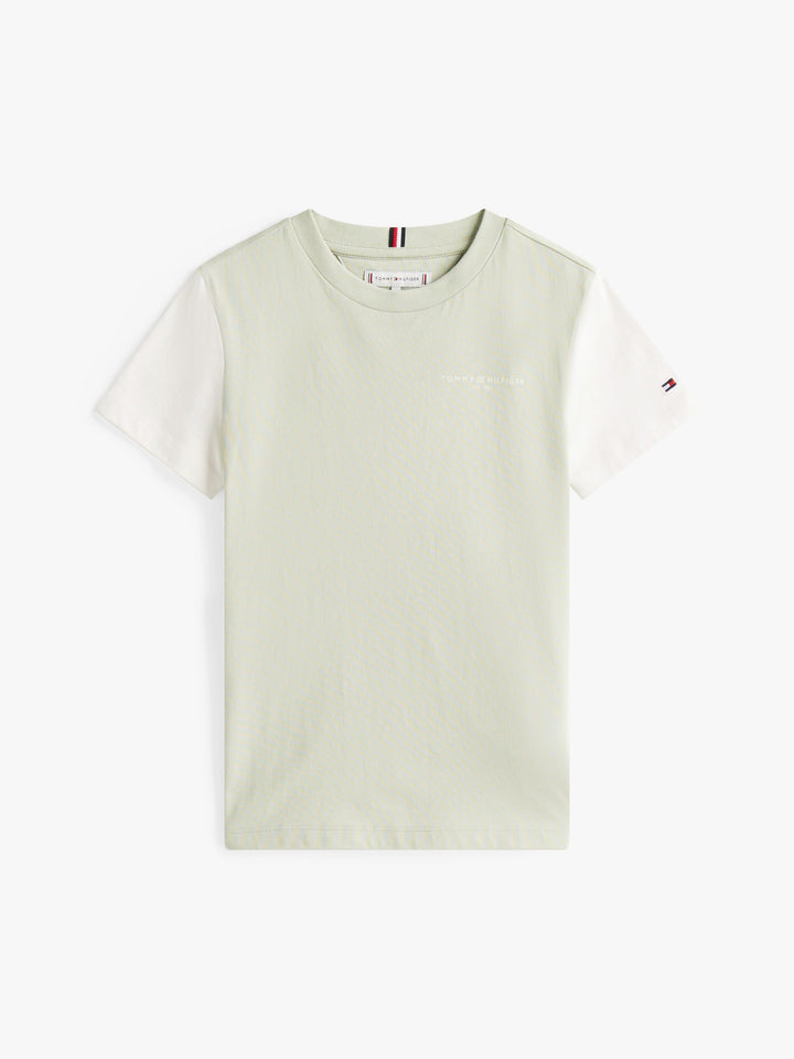 TOMMY HILFIGER NIÑO TSHIRT MINI CORP MISTY SAGE COLOURBLOCK
