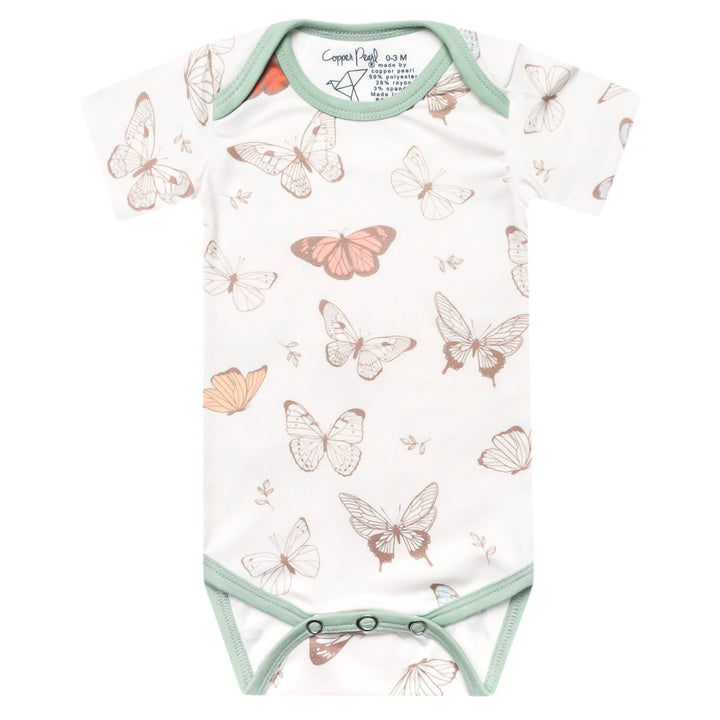 COPPER PEARL BEBE NIÑA BODY LUNA MANGA CORTA