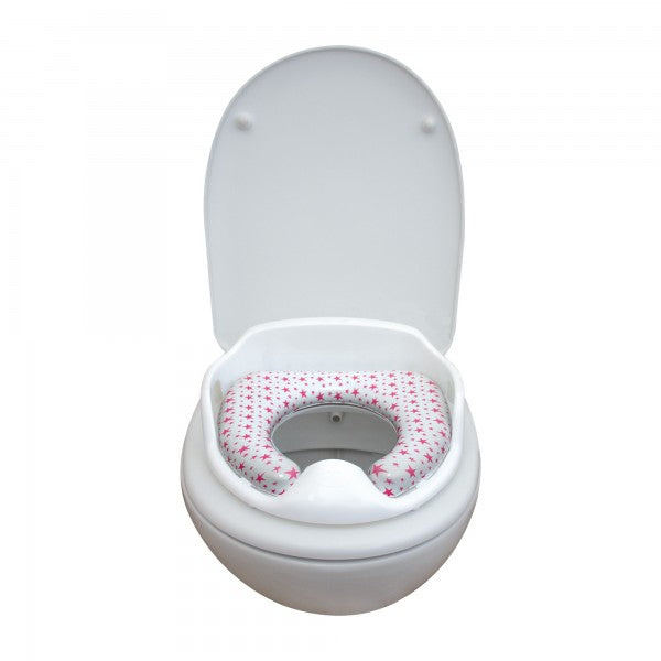 SEVI BEBE ADAPTADOR DE INODORO LUXURY TOILET SEAT ADAPTER - PINK STAR-ROSADO