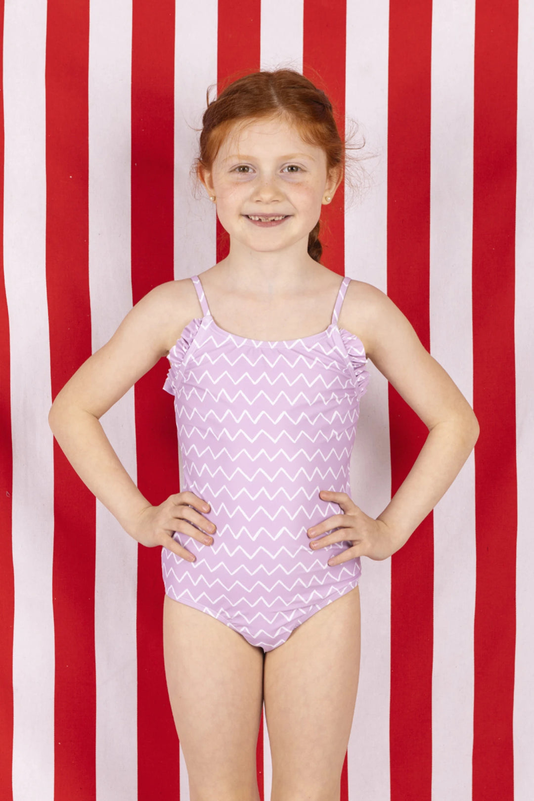 CITRUS KIDS NIÑA VESTIDO DE BAÑO MALLA GUADA MORADO