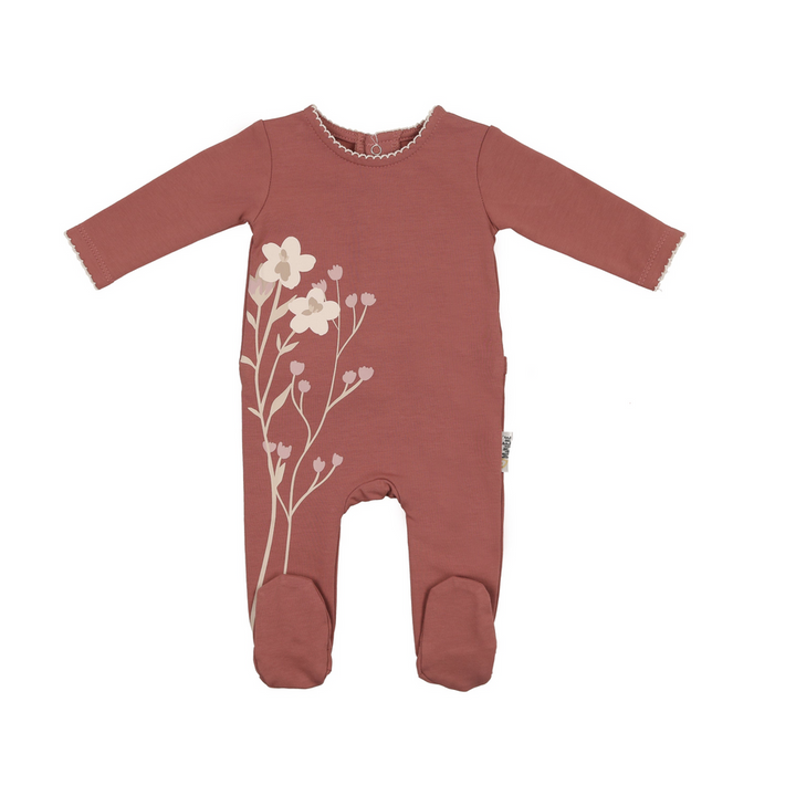 MANIERE BEBE NIÑA PIJAMA BLOOMING BOUQUET RUST