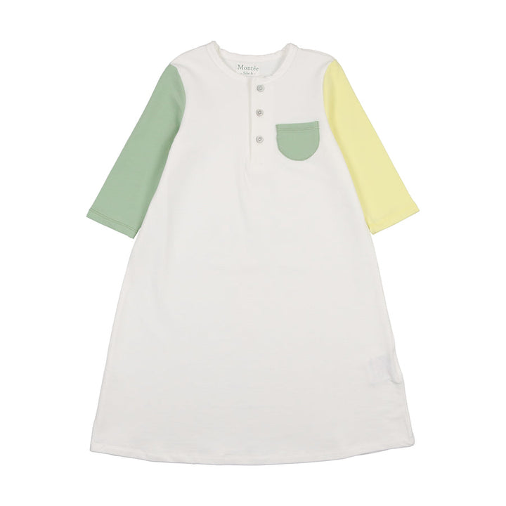 MANIERE NIÑA VESTIDO SUNSHINE/RAINBOWS 3/4 SLEEVE SAGE
