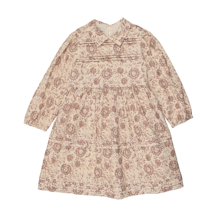 MANIERE NIÑA VESTIDO PLEATED GARDEN 3/4 SLV FLORAL SAND