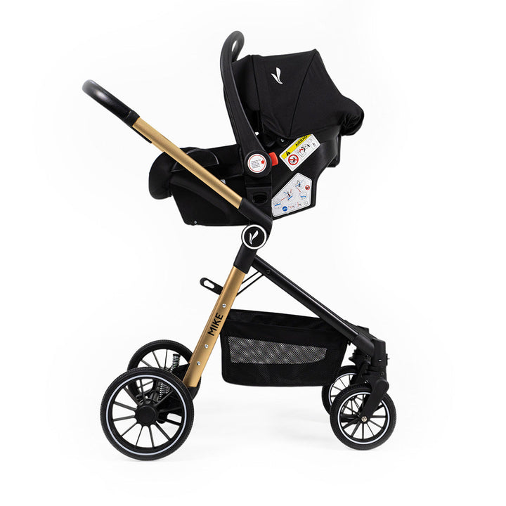 PREMIUM BABY COCHE PARA BEBE TRAVEL SYSTEM MIKE-TS GRIS & BLACK