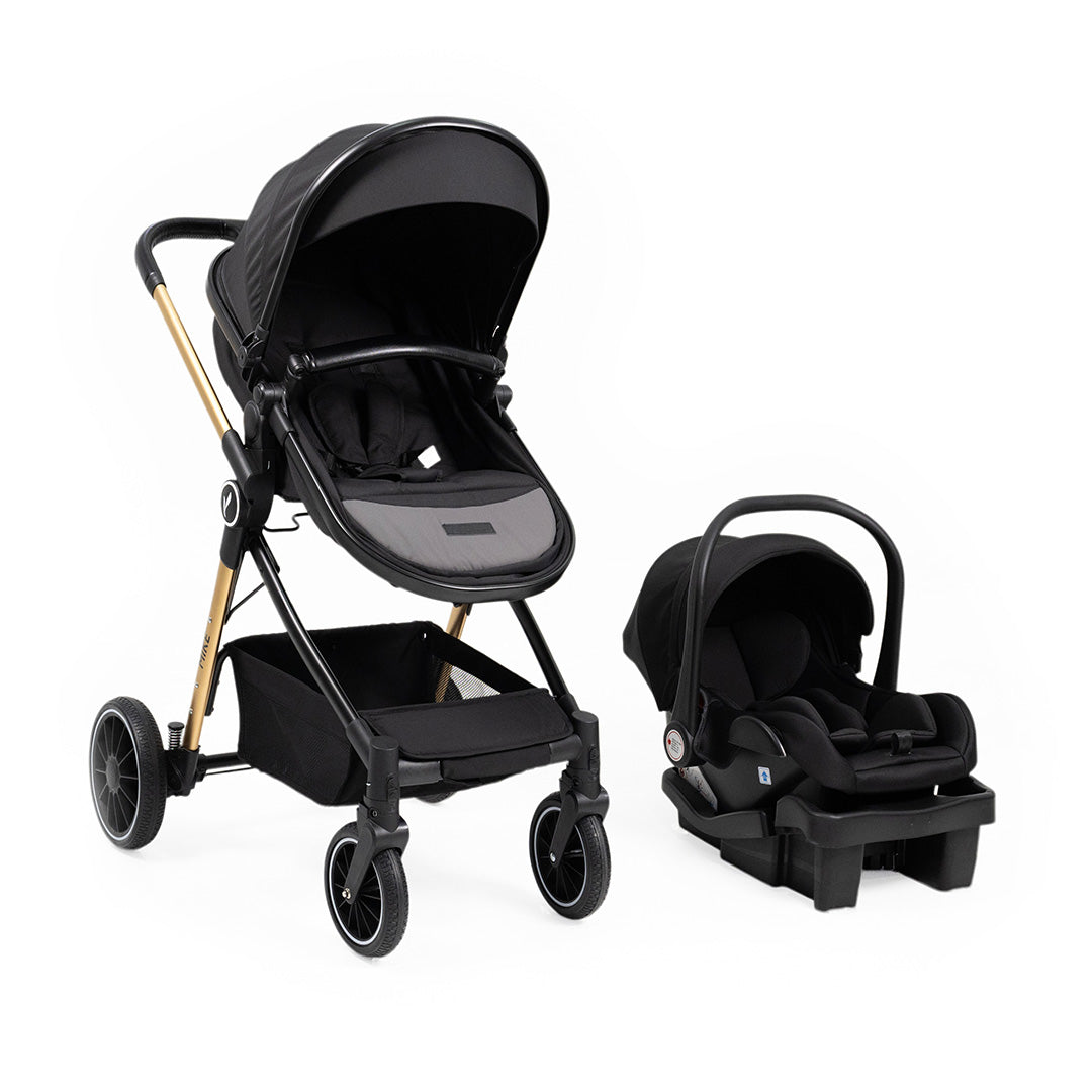 PREMIUM BABY COCHE PARA BEBE TRAVEL SYSTEM MIKE-TS GRIS & BLACK