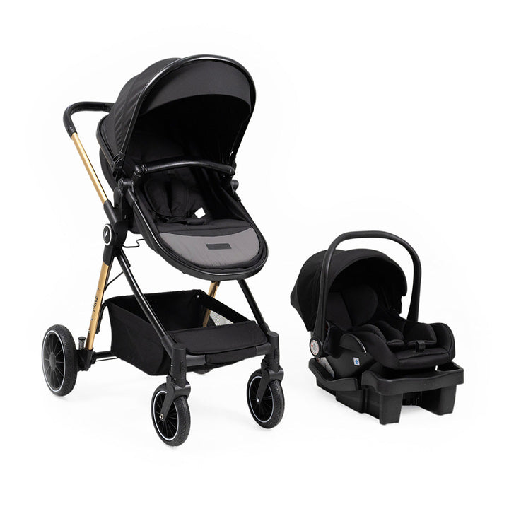 PREMIUM BABY COCHE PARA BEBE TRAVEL SYSTEM MIKE-TS GRIS & BLACK