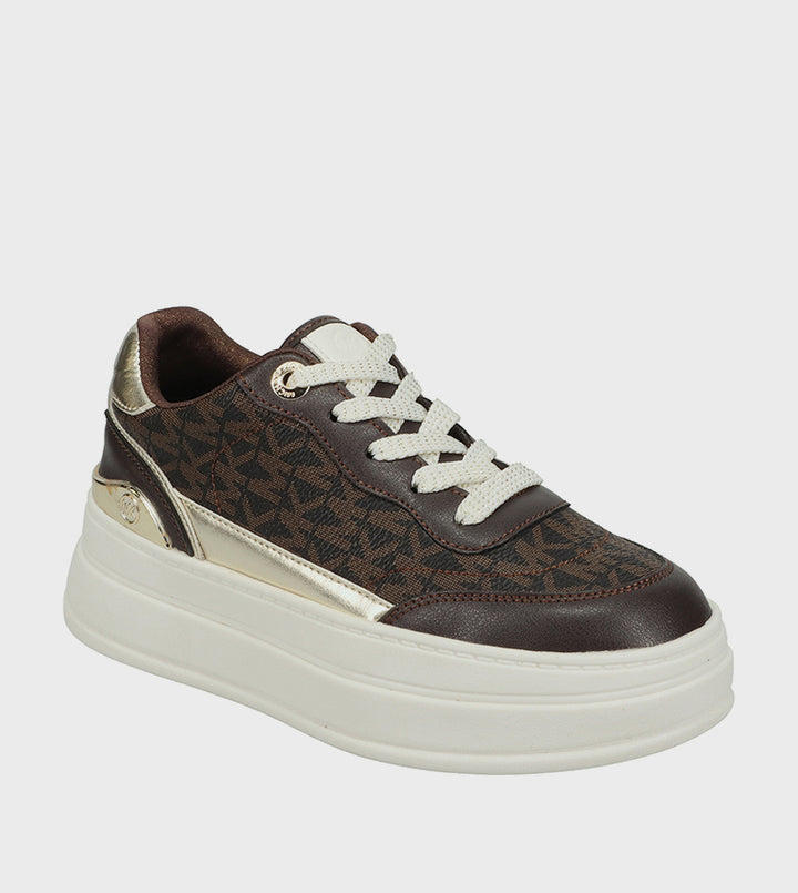 MICHAEL KORS NIÑA ZAPATILLA HAYES BROWN/PALE GOLD