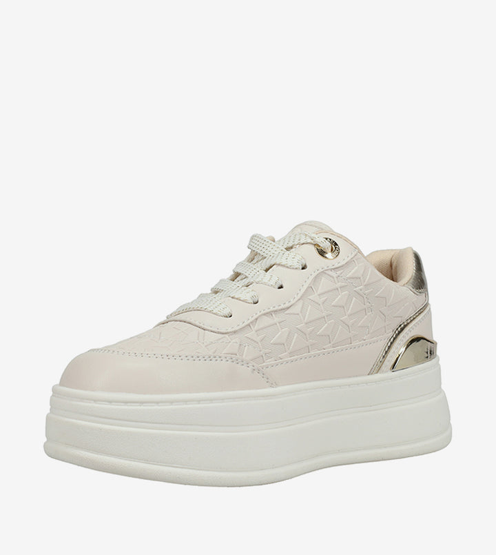 MICHAEL KORS NIÑA ZAPATILLA HAYES VANILLA MK DOT DEBOSS/VANILLA NAPPA