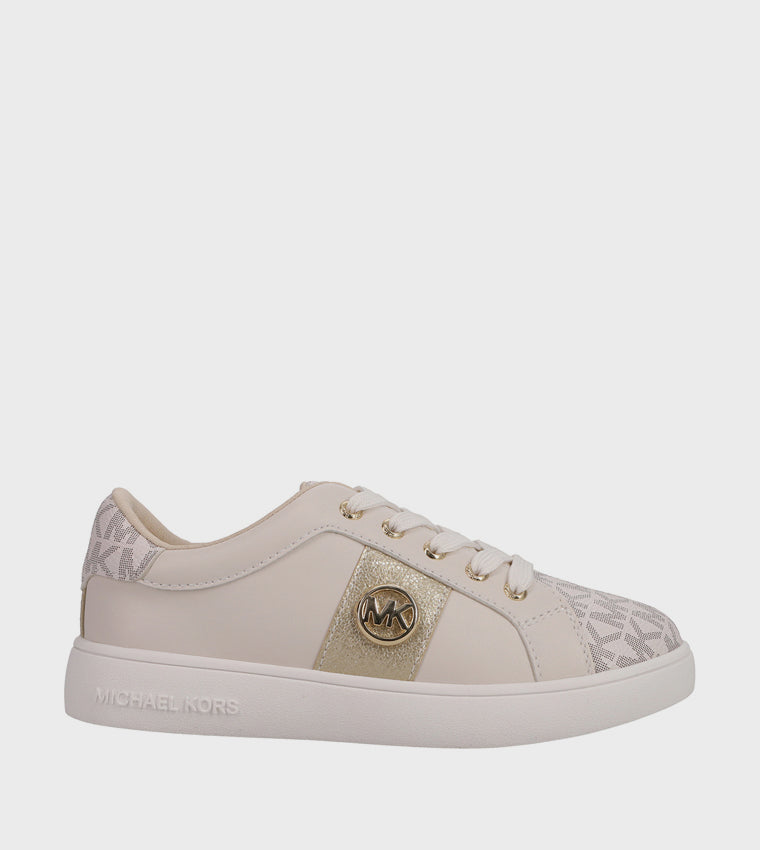 MICHAEL KORS NIÑA ZAPATILLA JEM RAINE VANILLA MONOGRAM/SYNTHETIC/PALE GOLD METALLIC
