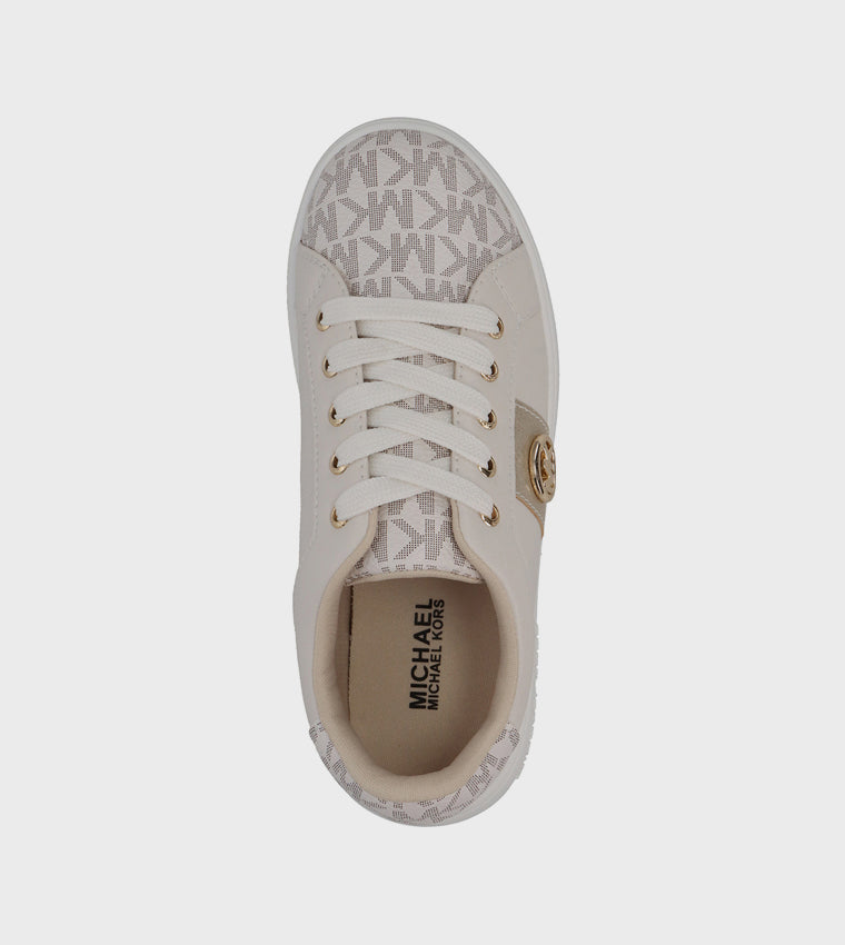 MICHAEL KORS NIÑA ZAPATILLA JEM RAINE VANILLA MONOGRAM/SYNTHETIC/PALE GOLD METALLIC