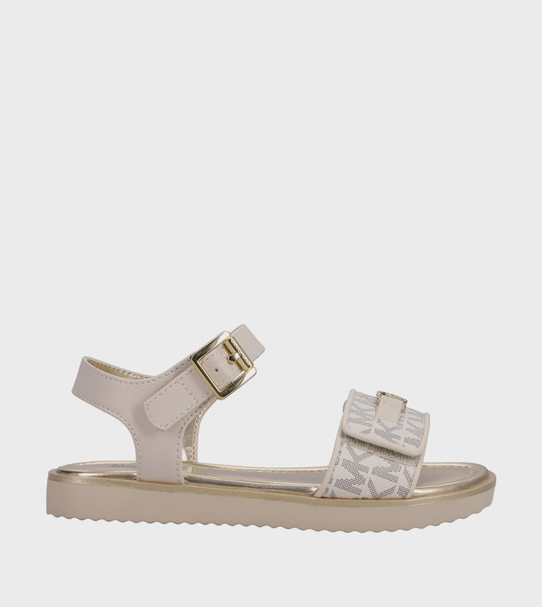 MICHAEL KORS NIÑA SANDALIA BRANDY KIERAN VANILLA SYNTHETIC/VANILLA MONOGRAM