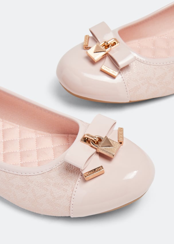 MICHAEL KORS NIÑA ZAPATO KENYA LOCK BALLET/ROSE GOLD