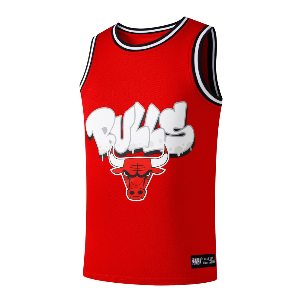 FANATICS NIÑO CONJ. DE SHORT NBA WHITE BULLS S/M RED