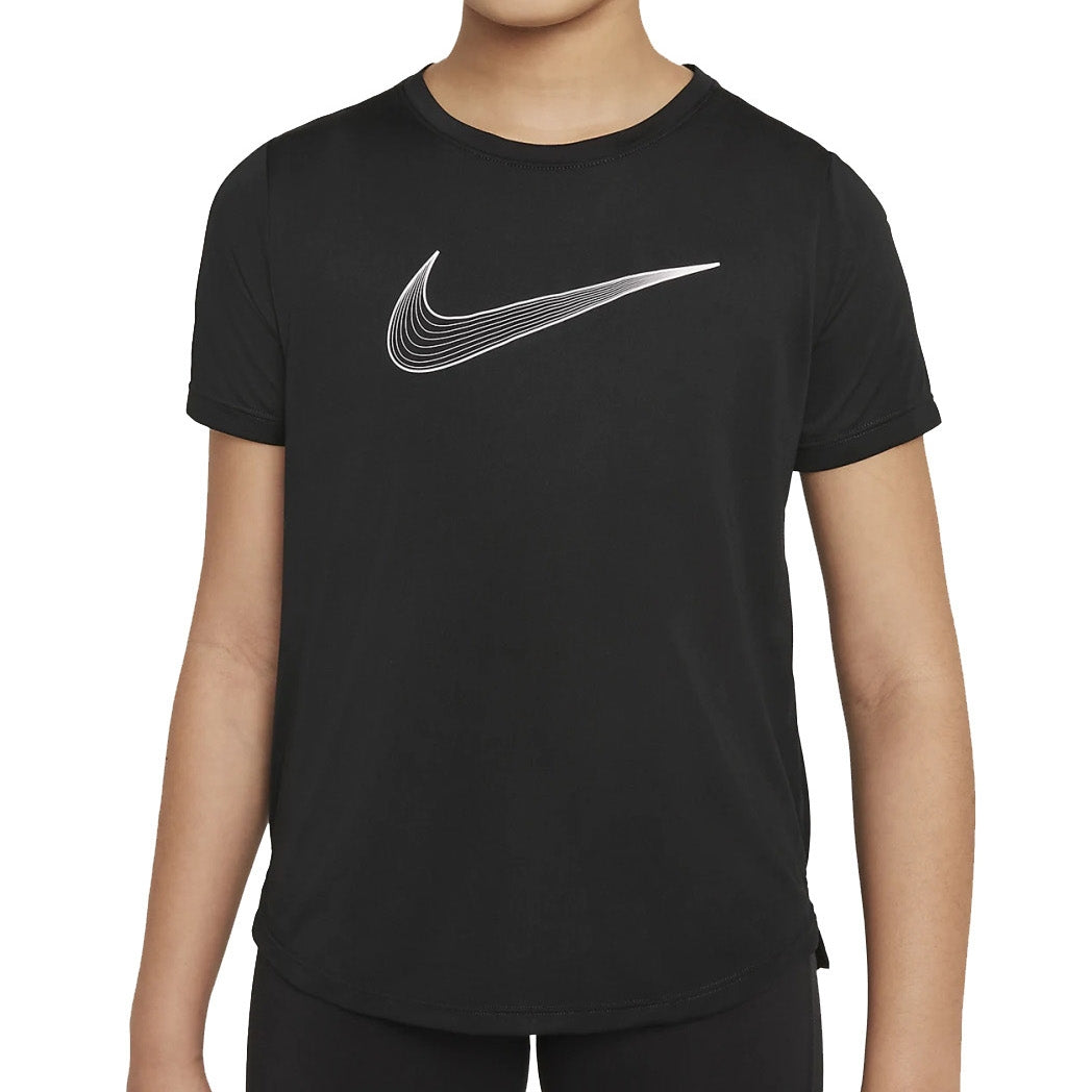 NIKE NIÑA TSHIRT G NK DF ONE SS GX BLACK/WHITE