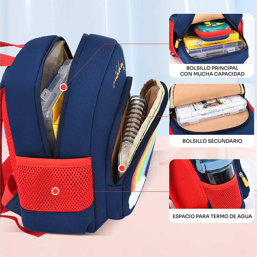 Wolfy Mochila Shark Celeste