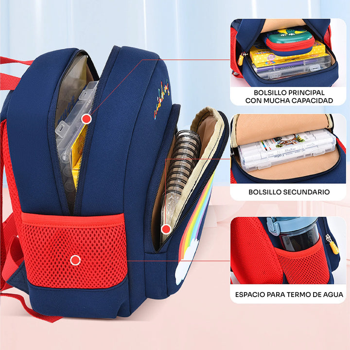 Wolfy Mochila Shark Celeste