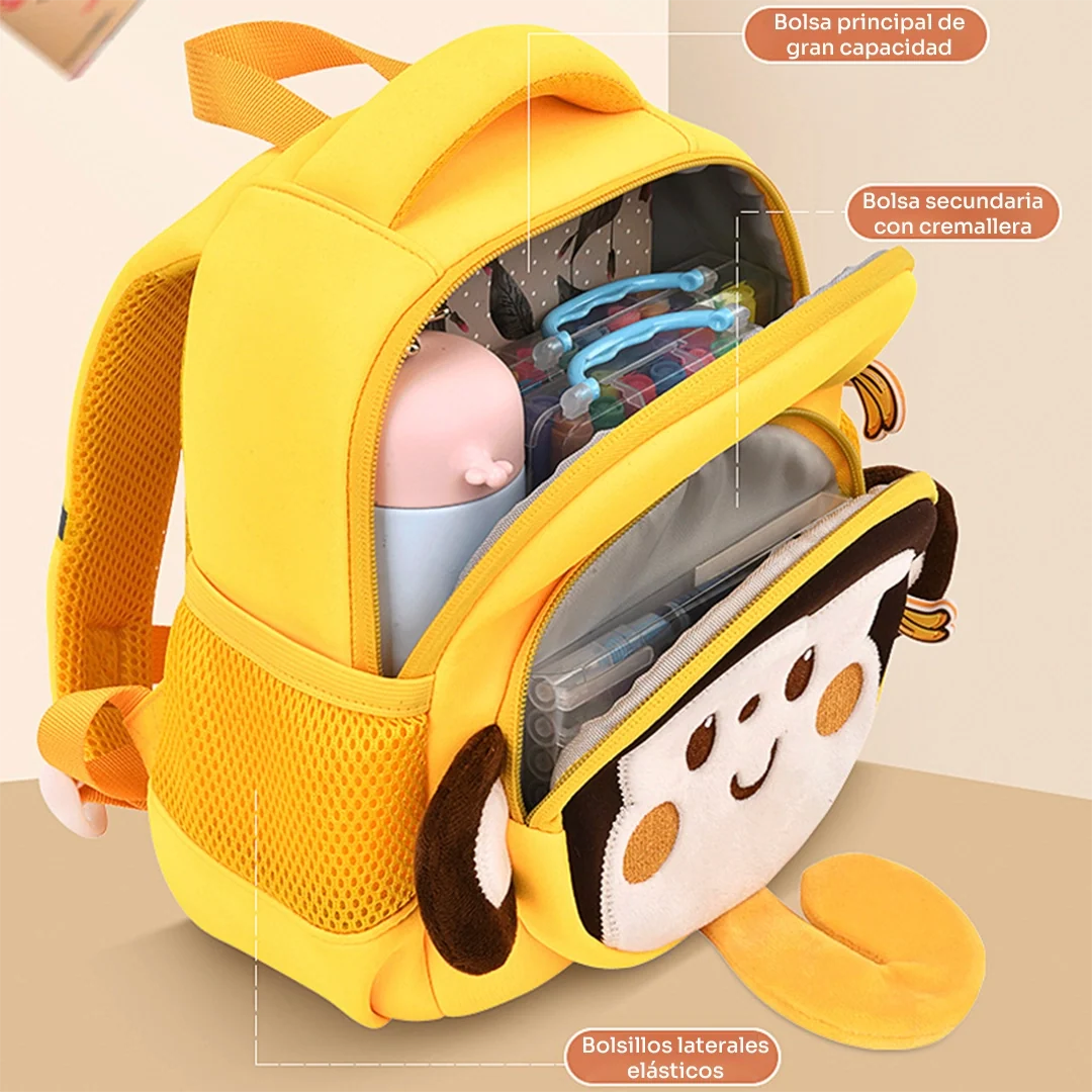 Wolfy Mochila Monkey Amarillo