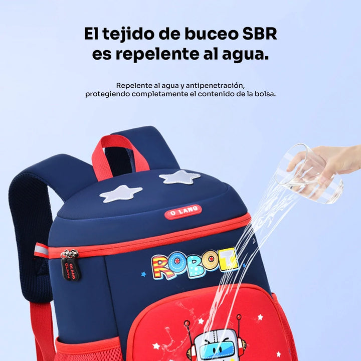 Wolfy Mochila Robot Azul Marino