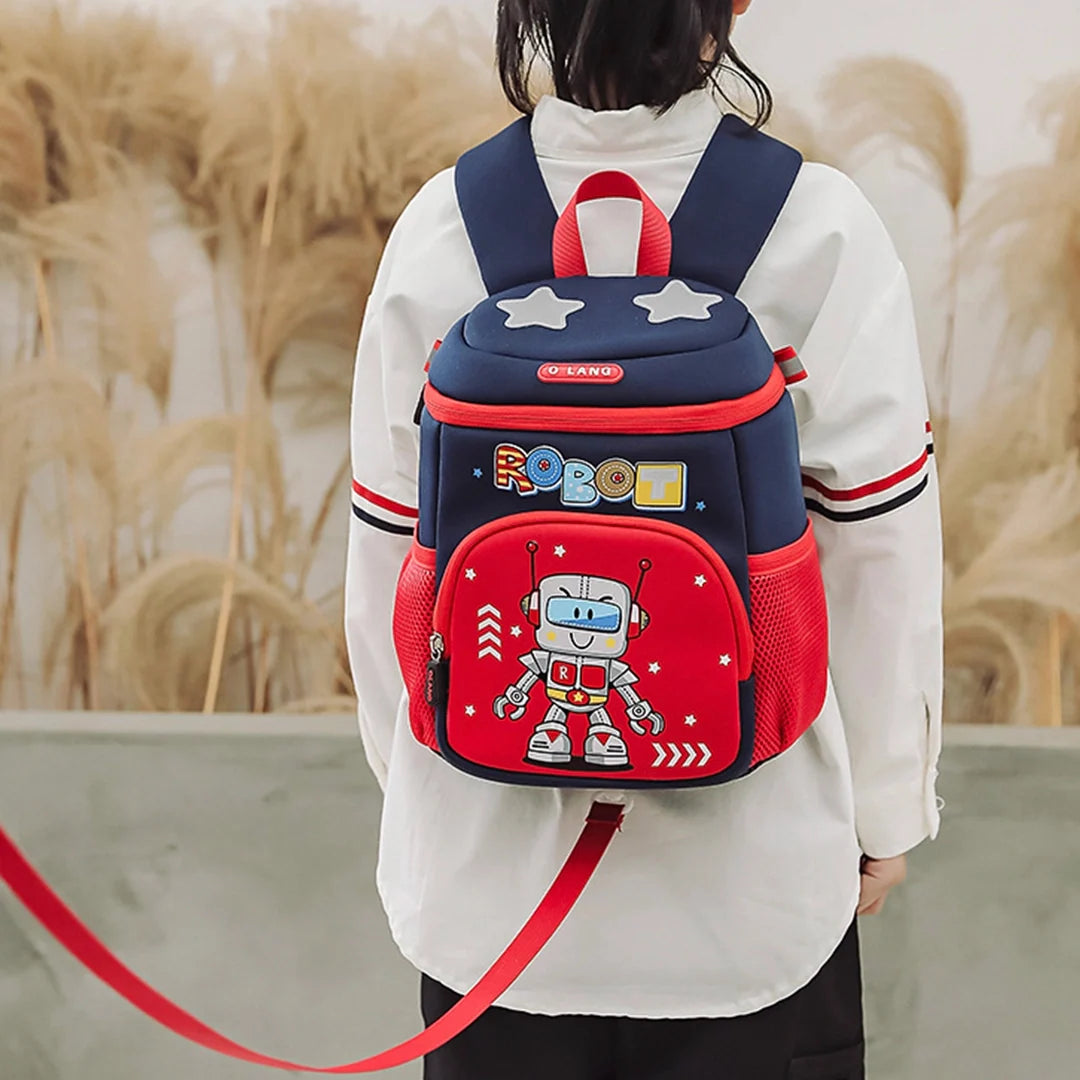 Wolfy Mochila Robot Azul Marino