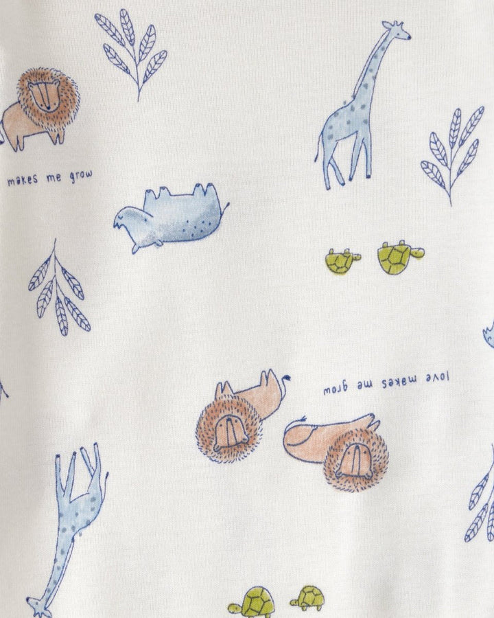 CARTERS BEBE NIÑO BODY BLUE SAFARI 4PCS