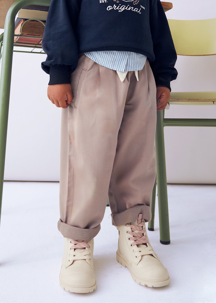 MAYORAL NIÑA PANTALON PAPERBAG COL MOLE