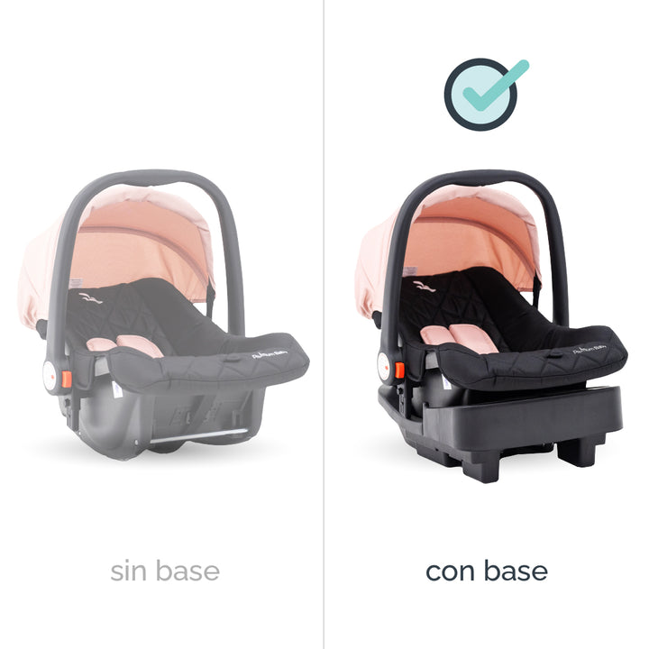 PREMIUM BABY COCHE TRAVEL SYSTEM COMPACTO PARA BEBE ARGUS ROSADO