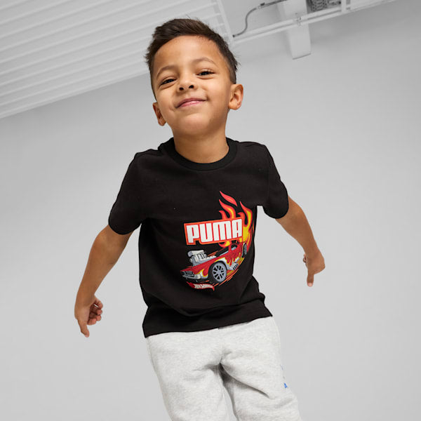 PUMA NIÑO TSHIRT X HOT WHEELS GRAPHIC BLACK