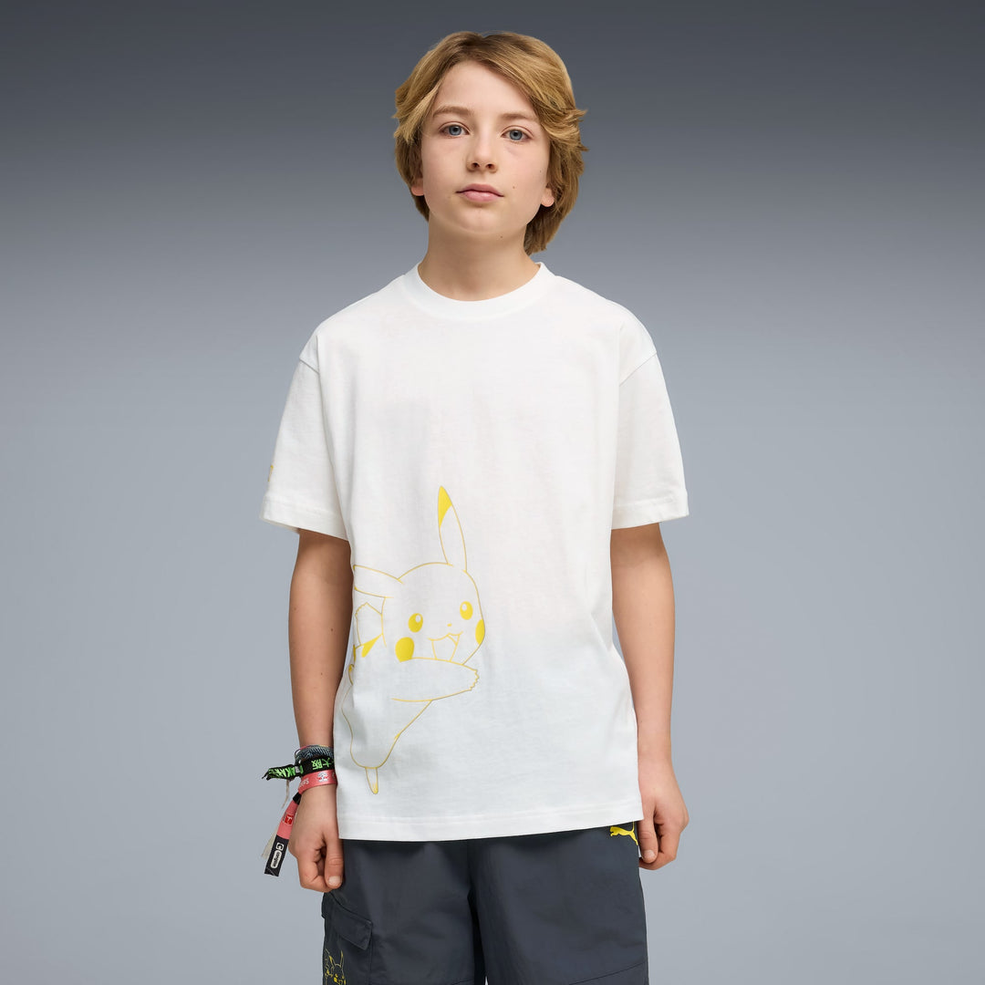 PUMA NIÑO TSHIRT POKEMON RELAXED GRAPHIC B WHITE