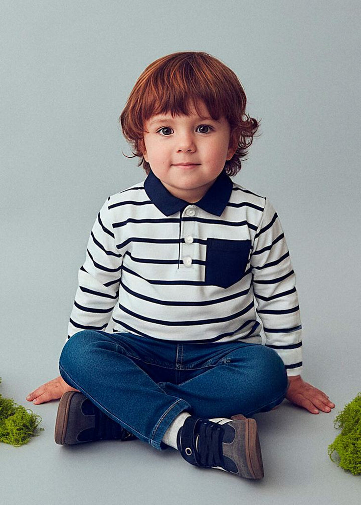 MAYORAL BEBE NIÑO POLO CREAM BLUE