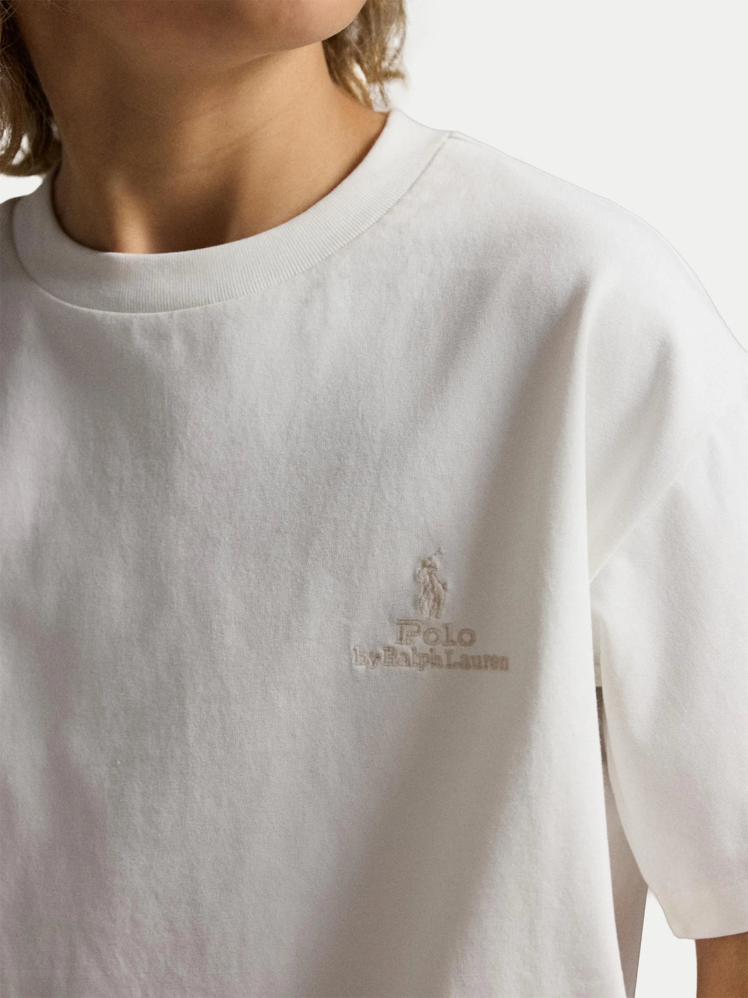 RALPH LAUREN NIÑO TSHIRT 16/1 JERSEY DECKWASH WHITE