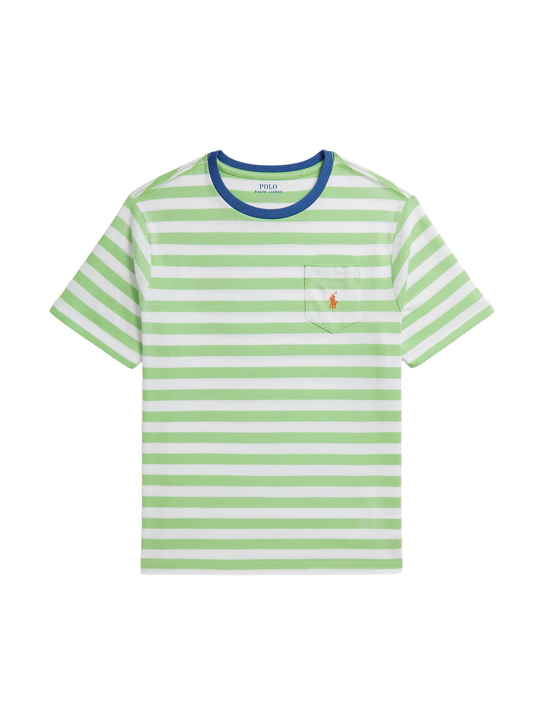 RALPH LAUREN NIÑO TSHIRT 26/1 JERSEY COLLECTION LIME/WHITE