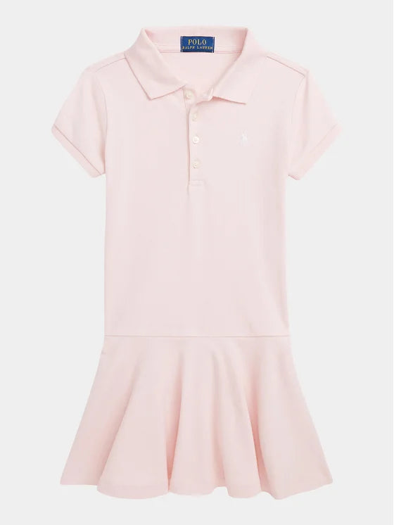 RALPH LAUREN NIÑA VESTIDO POLO HINT OF PINK/WHITE