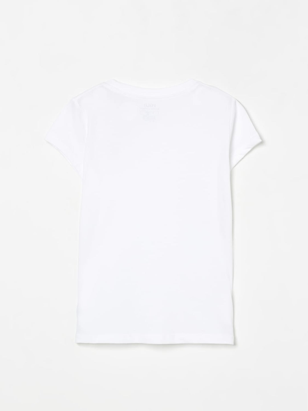 RALPH LAUREN NIÑA TSHIRT WHITE W/ HINT OF PINK
