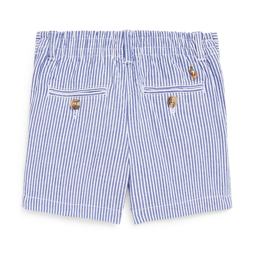 RALPH LAUREN BEBE NIÑO SHORT BLUE SEERSUCKER