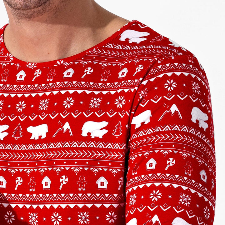 BELLABU BEAR CABALLERO PIJAMA POLAR ISLE RED BAMBOO