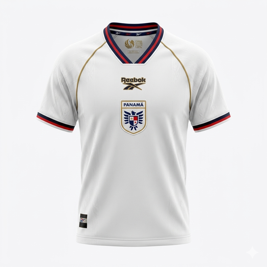 T-shirt blanco para niño de la Copa Mundial FIFA 2026 de Panamá, disponible en Poppy's.