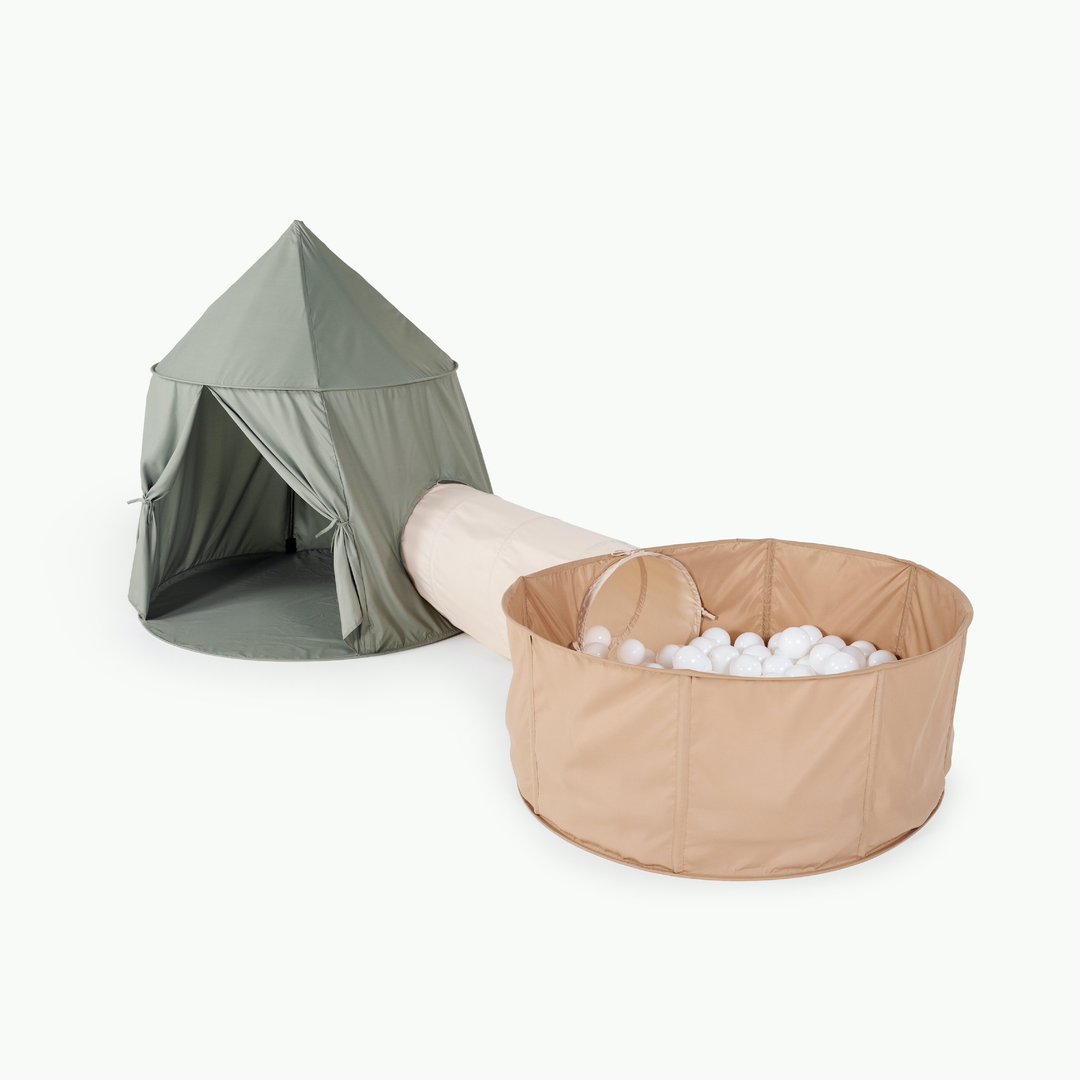 ROLLIC KIT 3 EN 1 - CARPA DE JUEGOS, VIGA DE EQUILIBRIO Y PISCINA DE BOLAS