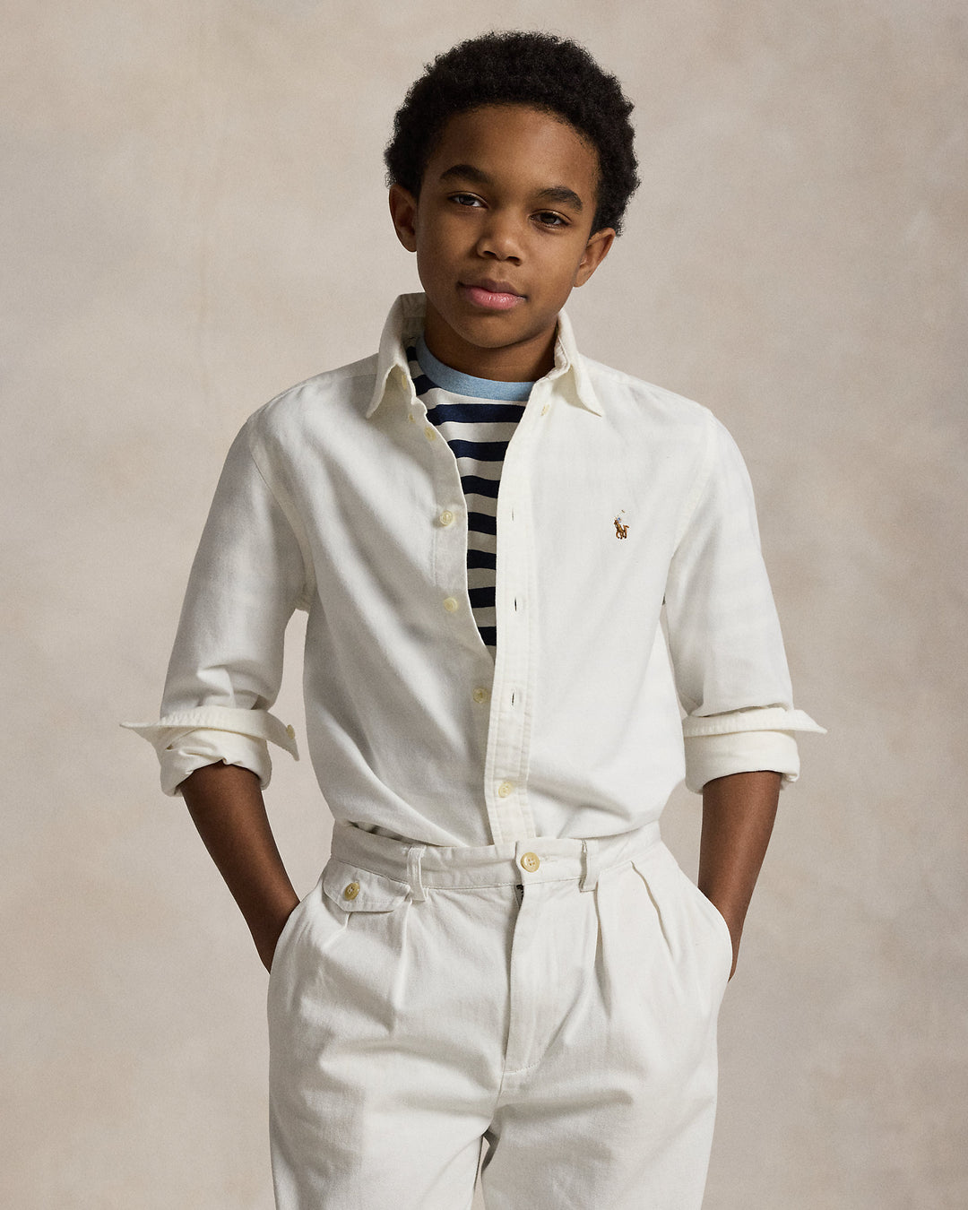 RALPH LAUREN NIÑO CAMISA CLASSIC OXFORD WHITE