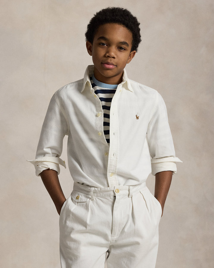 RALPH LAUREN NIÑO CAMISA CLASSIC OXFORD WHITE