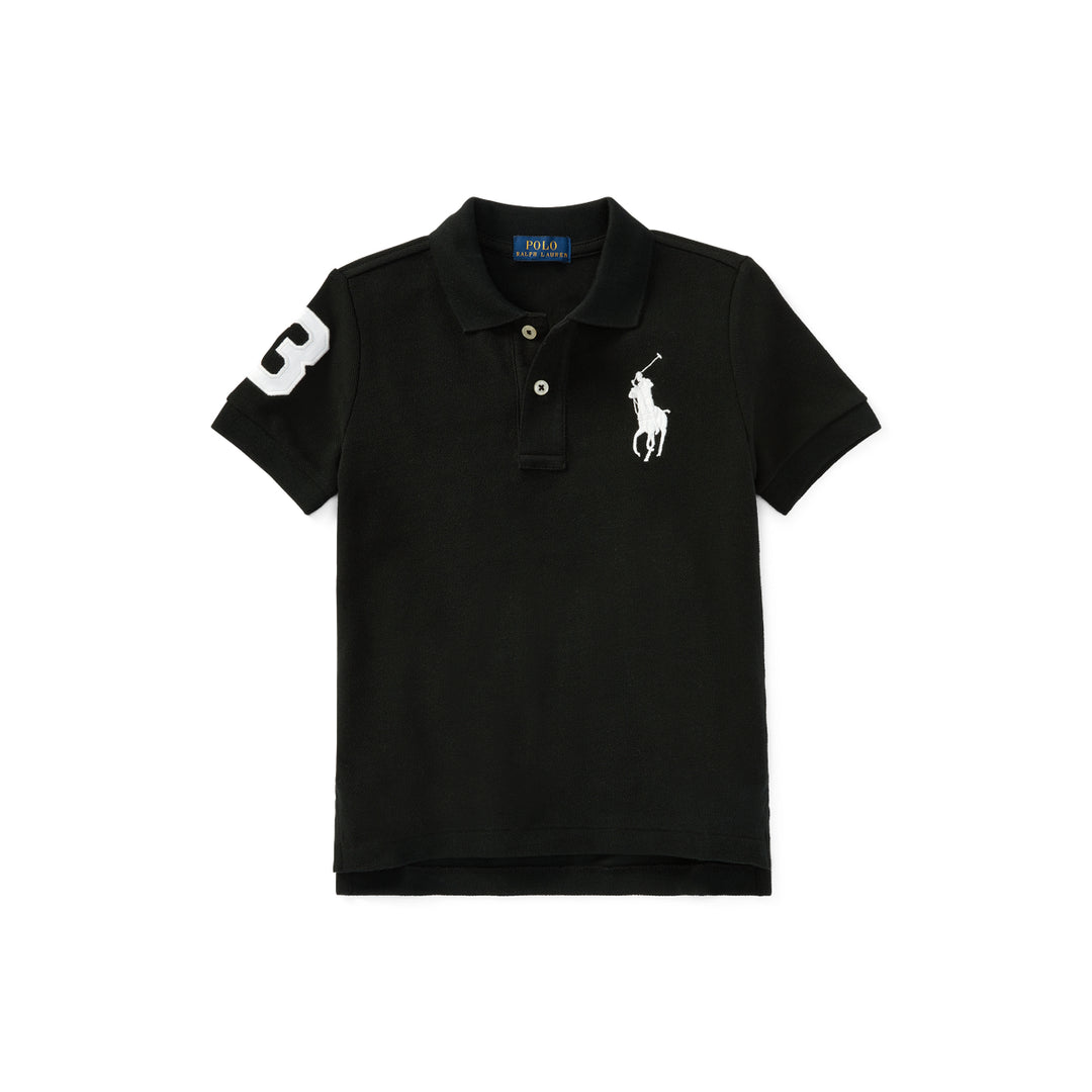 Polo de Punto Manga Corta para Niño - Black/White