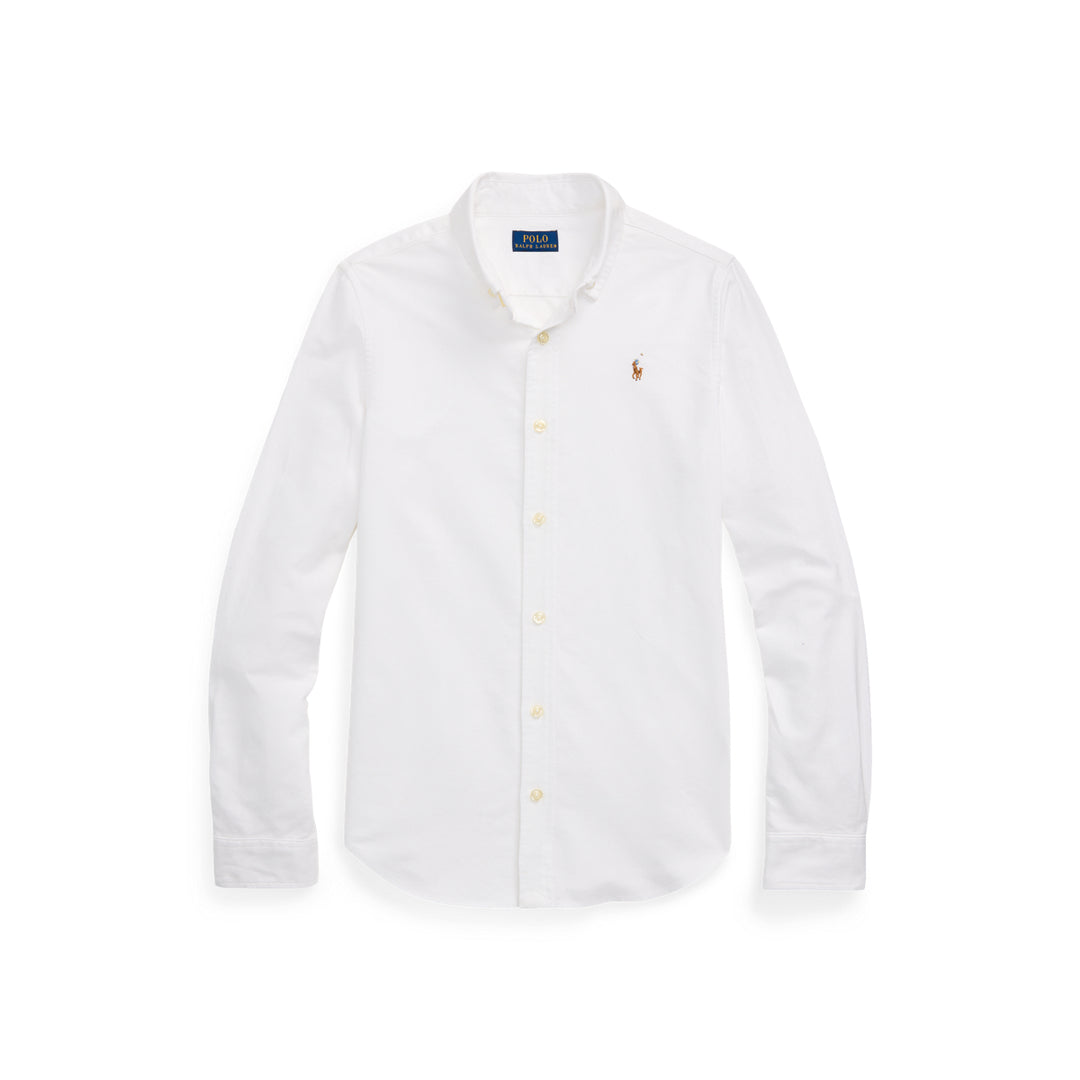 Camisa Oxford con Botones para Niña - BSR White