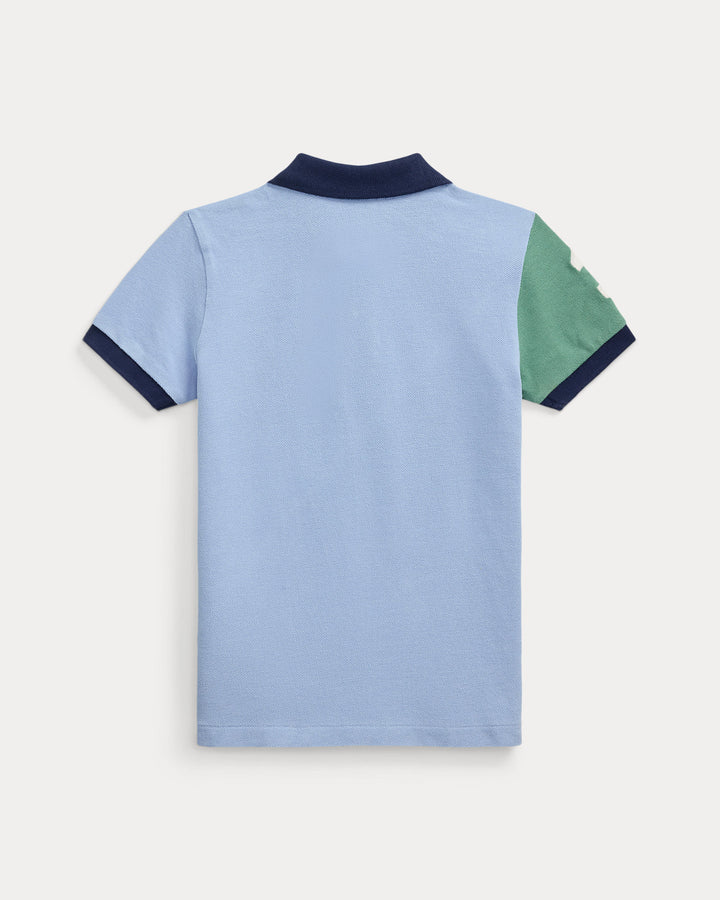 RALPH LAUREN NIÑO POLO BASIC MESH CHAMBRAY BLUE MULTI/C1730