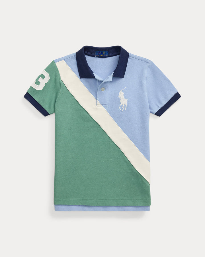 RALPH LAUREN NIÑO POLO BASIC MESH CHAMBRAY BLUE MULTI/C1730