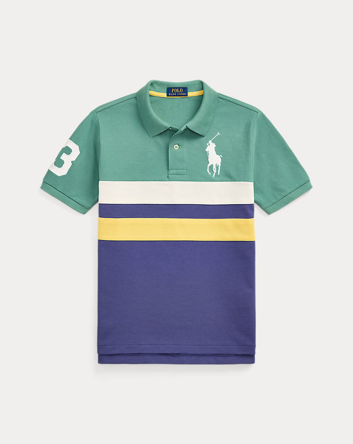 RALPH LAUREN NIÑO POLO MESH FAIRWAY GREEN MULTI/C1730