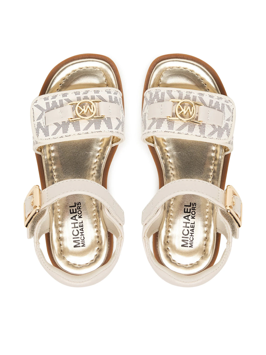 MICHAEL KORS NIÑA SANDALIA KIERAN VANILLA SYNTHETIC/VANILLA MONOGRAM
